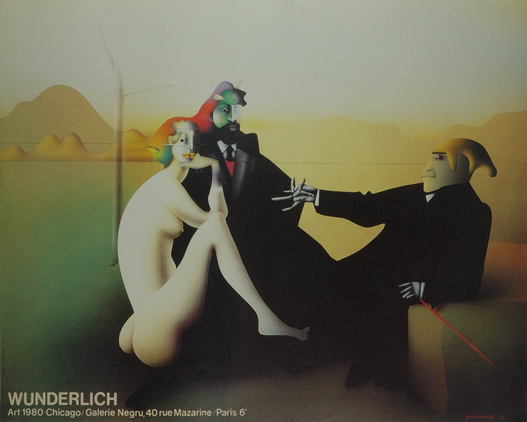 Poster for Galerie Negru "Art 1980 Chicago" by Paul Wunderlich - Davidson Galleries